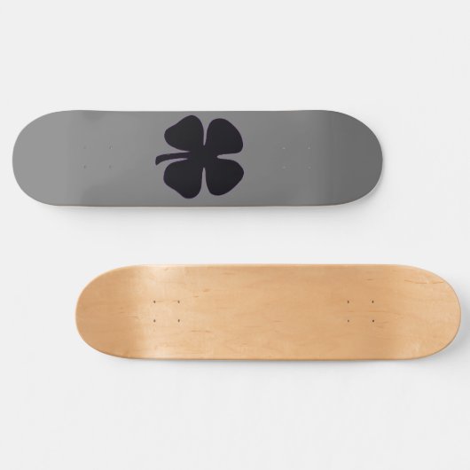 Zwart Klaver grijs skateboard (Horizontaal)