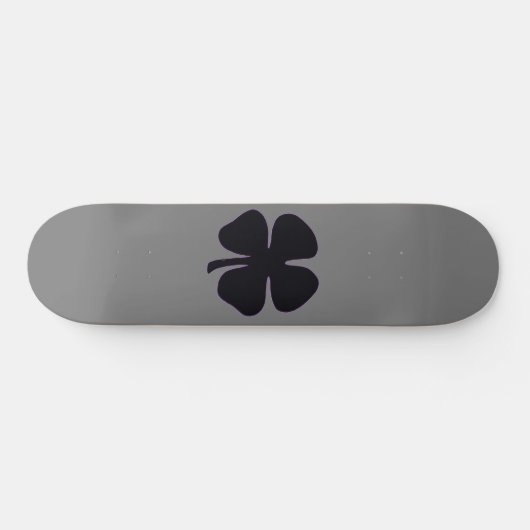 Zwart Klaver grijs skateboard (Horizontaal)