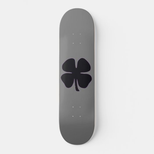 Zwart Klaver grijs skateboard (Voorkant)