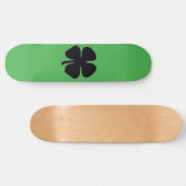 Zwart Klaver groen skateboard (Horizontaal)