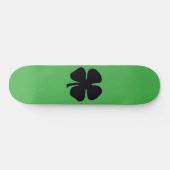 Zwart Klaver groen skateboard (Horizontaal)