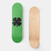 Zwart Klaver groen skateboard (Voorkant)