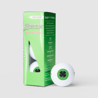 Zwart Klaver groen Srixon Soft Feel golf ballen 3p