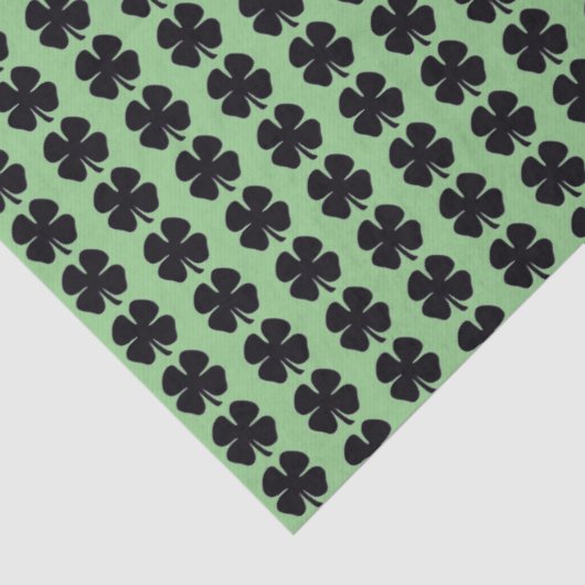 Zwart Klaver groen tissuepapier (Detail)