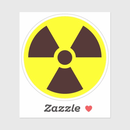 Zwart klaverblad symbool op gele achtergrond sticker (Vel)
