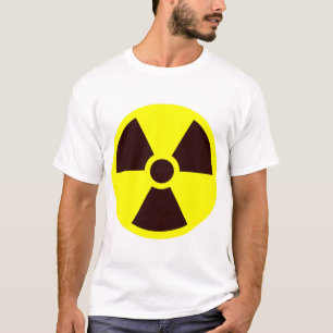 Zwart klaverblad symbool op gele achtergrond t-shirt
