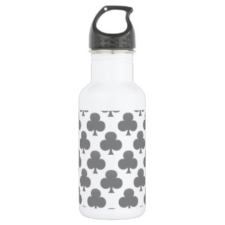 Zwart Klaveren Patroon Waterfles