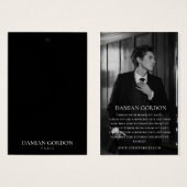 Zwart kledingmerk met foto Hang Labels Visitekaartje (Voorkant /achterkant)