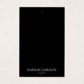 Zwart kledingmerk met foto Hang Labels Visitekaartje (Voorkant)