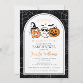 Zwart klein boe bijna te wijten schattig spook bab kaart (Voorkant)