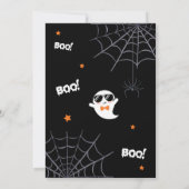 Zwart klein boe bijna te wijten schattig spook bab kaart (Achterkant)