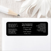 Zwart klein flesje druppelaar flesetiket etiket (Insitu)