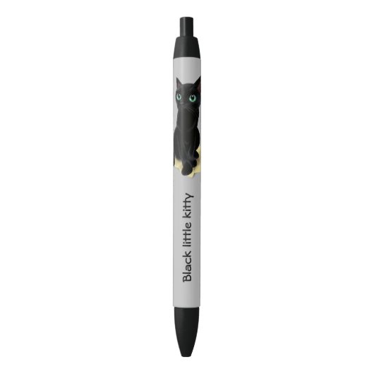 Zwart klein kat zwarte inkt pen (Voorkant Verticaal)