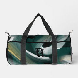 Zwart Kleine Duffel Bag Trend Abstract Groen Goud Plunjezak