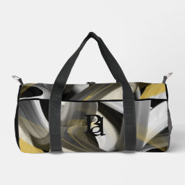 Zwart Kleine Duffel Bag Trend Abstract Wit Goud Plunjezak