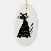 Zwart klepdeksel keramisch ornament (Rechts)