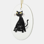 Zwart klepdeksel keramisch ornament (Links)