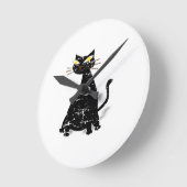 Zwart klepdeksel ronde klok (Hoek)