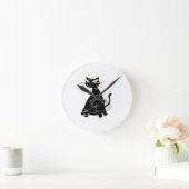 Zwart klepdeksel ronde klok (Huis)