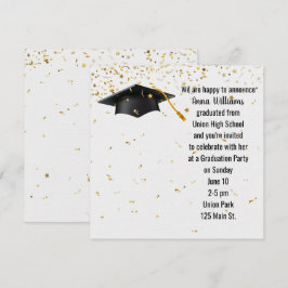Zwart klepje met Gold Confetti Kaart