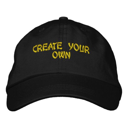 Zwart Kleur Cool Creëer Uw Eigen Tekst Petten of P (Voorkant)