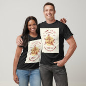 Zwart Kleur Custom Cowboy T-shirt (Unisex)
