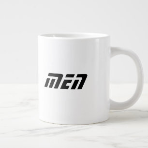 Zwart Kleur Mannen Naam Gedrukt Jumbo Specialty-Cu Grote Koffiekop