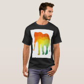 Zwart kleur mannen t-shirt (Voorkant volledig)