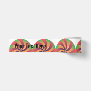 Zwart kleur uw tekst Pirata One-lettertype Grosgrain Lint