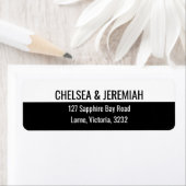 Zwart kleurenblok Aangepast retouradres label (Insitu)