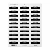 Zwart kleurenblok Aangepast retouradres label (Full Sheet)