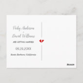 Zwart kleurenblok bruiloft opslaan Datum foto Briefkaart (Achterkant)