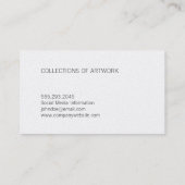 Zwart kleurenblok visitekaartje (Achterkant)