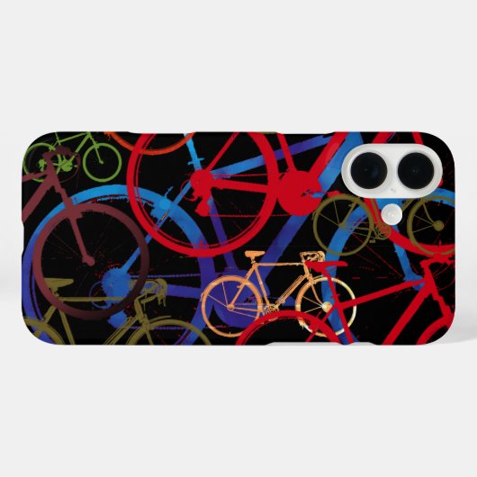 Zwart kleurenfietsen Case-Mate iPhone case (Achterkant (horizontaal))