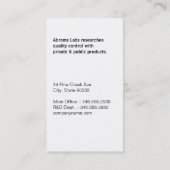 Zwart kleurenvierkant monogram (groen) achtergrond visitekaartje (Achterkant)