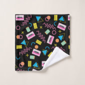 Zwart kleurrijk 80-inch Retropatroon Bad Handdoek (Wasdoekje)