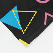 Zwart kleurrijk 80-inch Retropatroon Fleece Deken (Hoek)