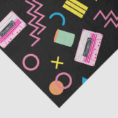 Zwart kleurrijk 80-inch Retropatroon Tissuepapier (Detail)