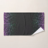 Zwart kleurrijk glitteraccent bad handdoek (Handdoek)