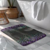 Zwart kleurrijk glitteraccent badmat