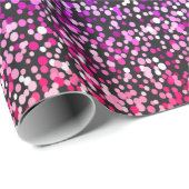 Zwart kleurrijk glitteraccent cadeaupapier (Rol Hoek)