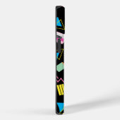 Zwart Kleurrijk jaren tachtig 80 Patroon Case-Mate iPhone Case (Achterkant / Rechts)