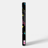 Zwart Kleurrijk jaren tachtig 80 Patroon Case-Mate iPhone Case (Achterkant / Links)