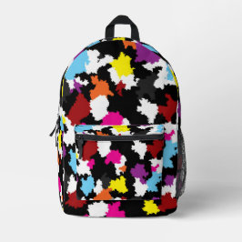 Zwart Kleurrijk Onregelmatig Abstract Bedrukte Rugzak