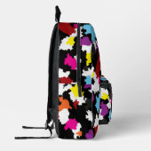 Zwart Kleurrijk Onregelmatig Abstract Bedrukte Rugzak (Links)