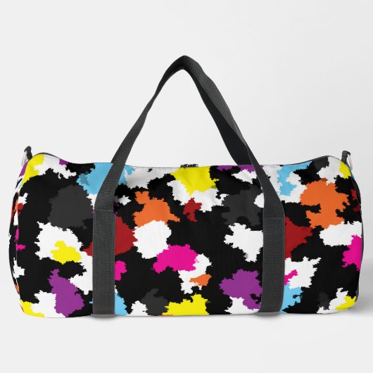 Zwart Kleurrijk Onregelmatig Abstract Plunjezak (Voorkant)