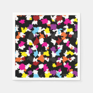 Zwart Kleurrijk Onregelmatig Abstract Servet