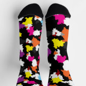 Zwart Kleurrijk Onregelmatig Abstract Sokken (Top)