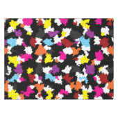 Zwart Kleurrijk Onregelmatig Abstract Tafelkleed (Voorkant (Horizontaal))