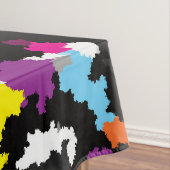 Zwart Kleurrijk Onregelmatig Abstract Tafelkleed (Voorbeeld)